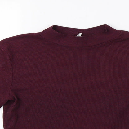 Womens UK Size L H&M Purple Cropped T-Shirt