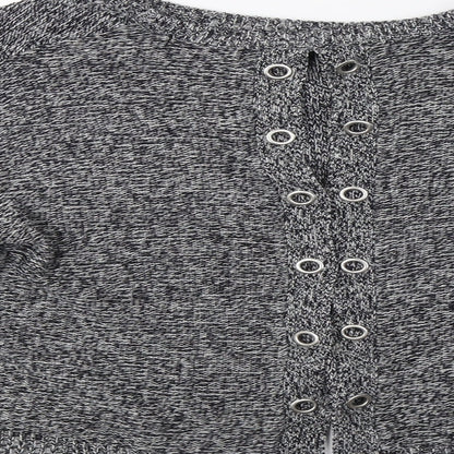 Womens UK Size M Brave Soul Grey Pullover Jumper