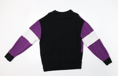 Primark Womens Purple Colourblock  Pullover Sweatshirt Size M