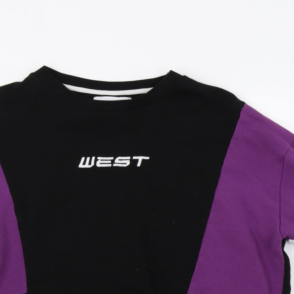 Primark Womens Purple Colourblock  Pullover Sweatshirt Size M