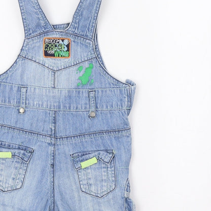 M&S Baby Blue   Cargo Jeans Size 3-6 Months  - Dino