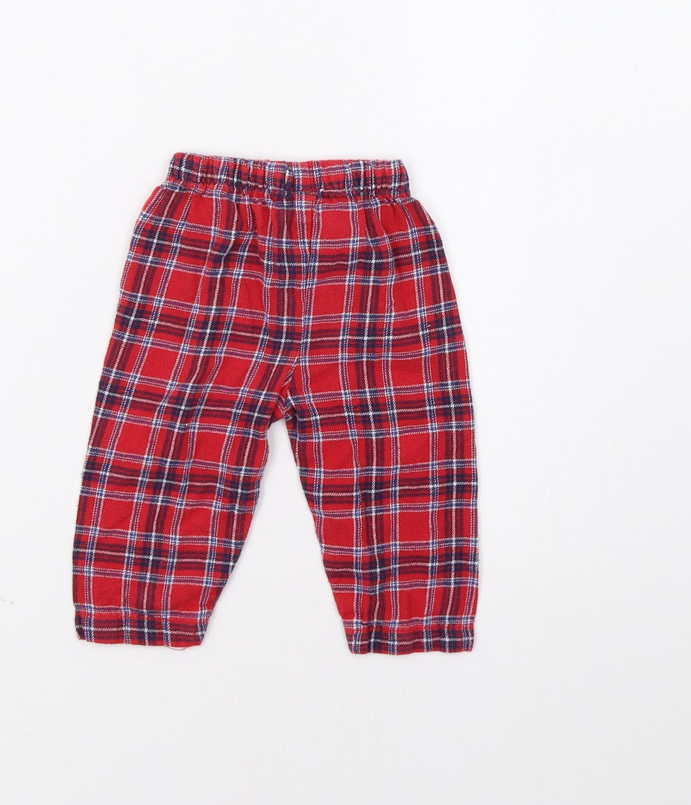George Baby Red Check   Pyjama Pants Size 6-9 Months