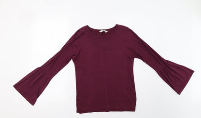 Peacocs Womens Purple   Basic Blouse Size 8