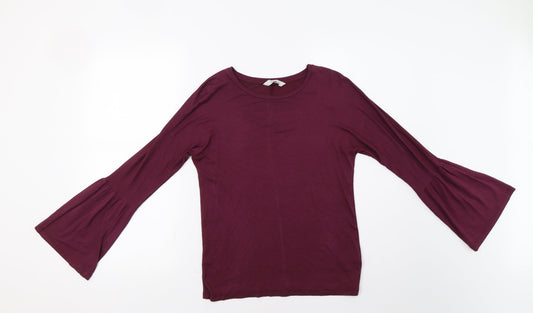 Peacocs Womens Purple   Basic Blouse Size 8
