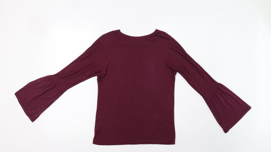 Peacocs Womens Purple   Basic Blouse Size 8