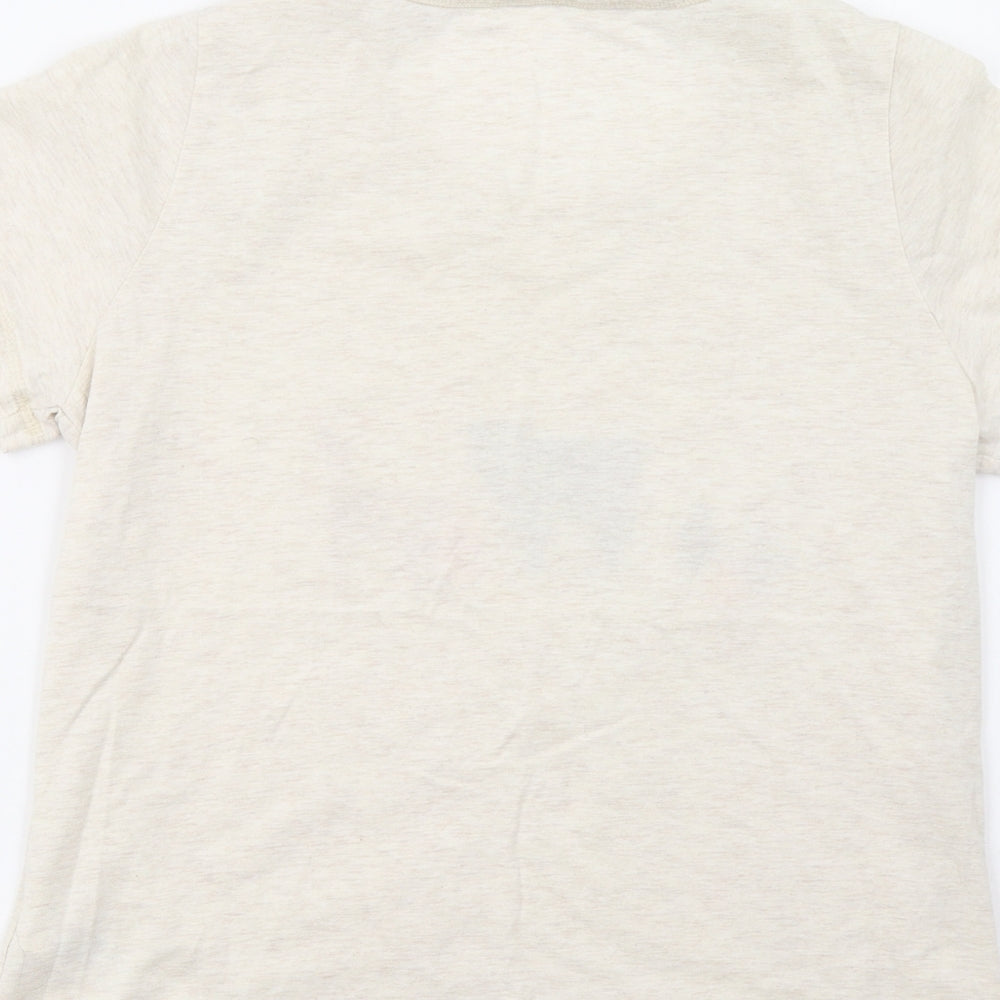 Womens UK Size M Dorothy Perkins Beige Basic T-Shirt