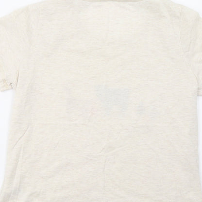 Womens UK Size M Dorothy Perkins Beige Basic T-Shirt