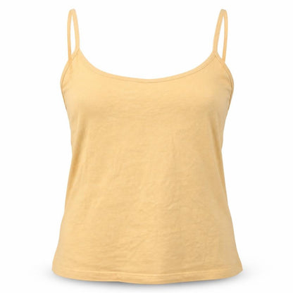 Front view of Boohoo women’s brown camisole blouse, size UK 12