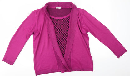 Womens UK Size L Impressions Purple Cardigan Jumper