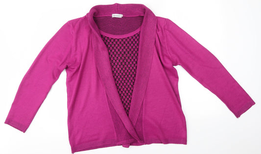 Womens UK Size L Impressions Purple Cardigan Jumper