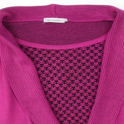 Womens UK Size L Impressions Purple Cardigan Jumper