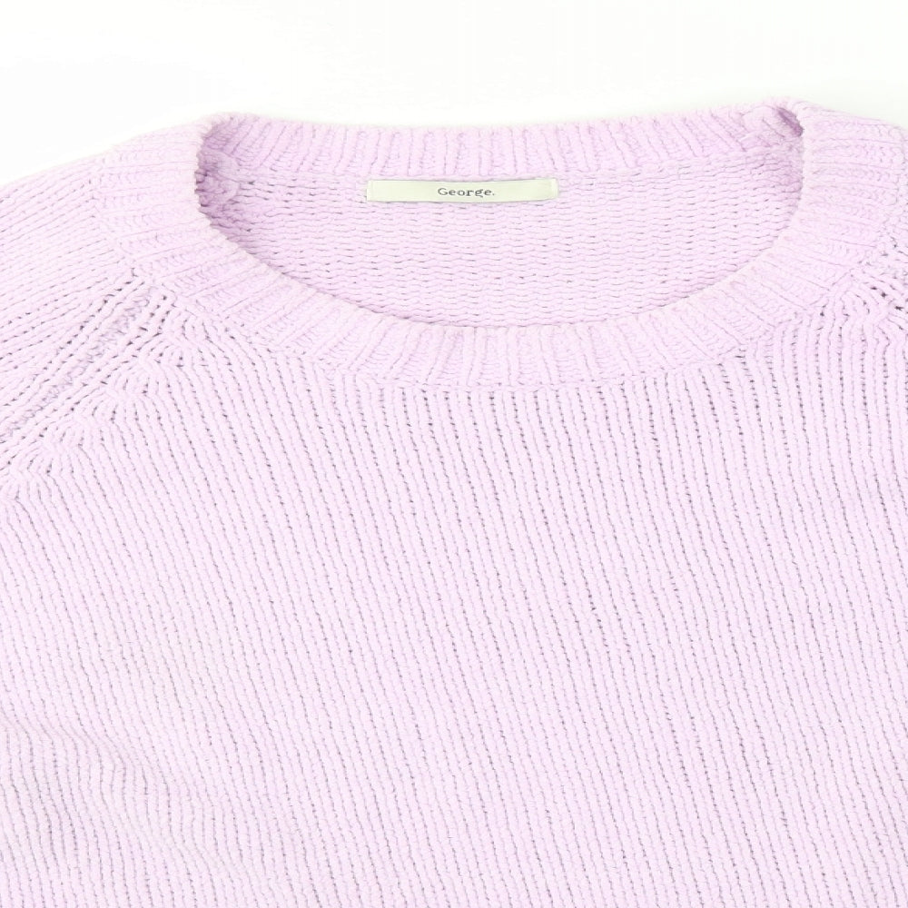 George Womens Purple   Pullover Jumper Size M