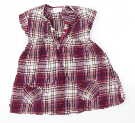 NEXT Baby Pink Check  A-Line  Size 12-18 Months
