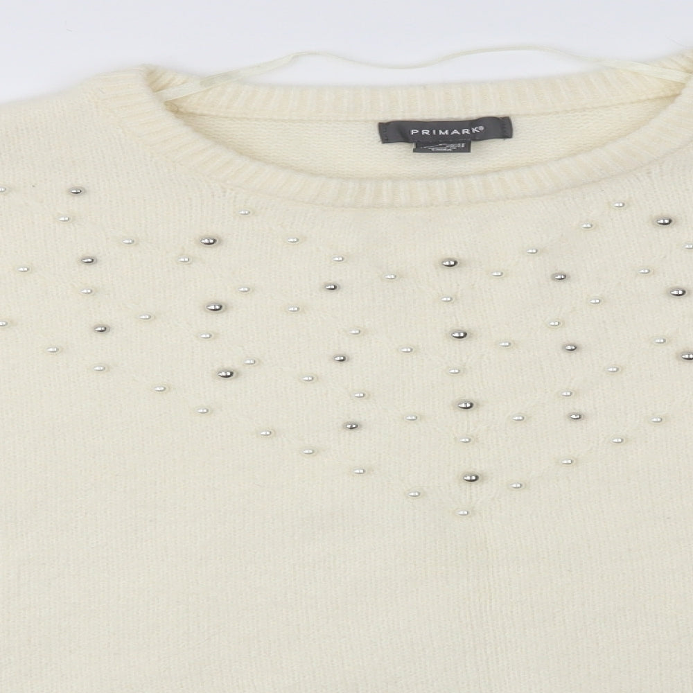 Primark Womens Ivory   Pullover Jumper Size XL