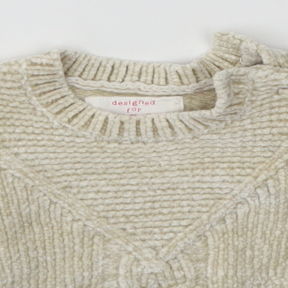 F&F Baby Ivory   Pullover Jumper Size 0-3 Months
