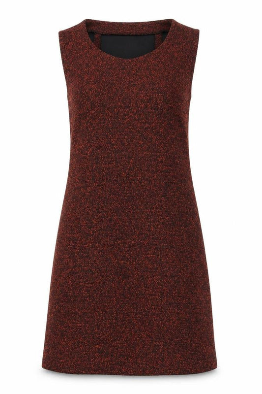 Front view of POP women’s orange tank dress, size UK 2