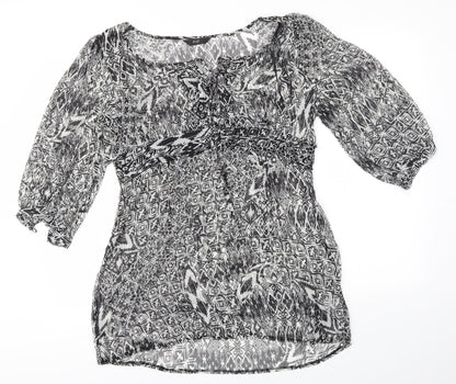 F&F Womens Multicoloured   Basic Blouse Size 12  - SHEER