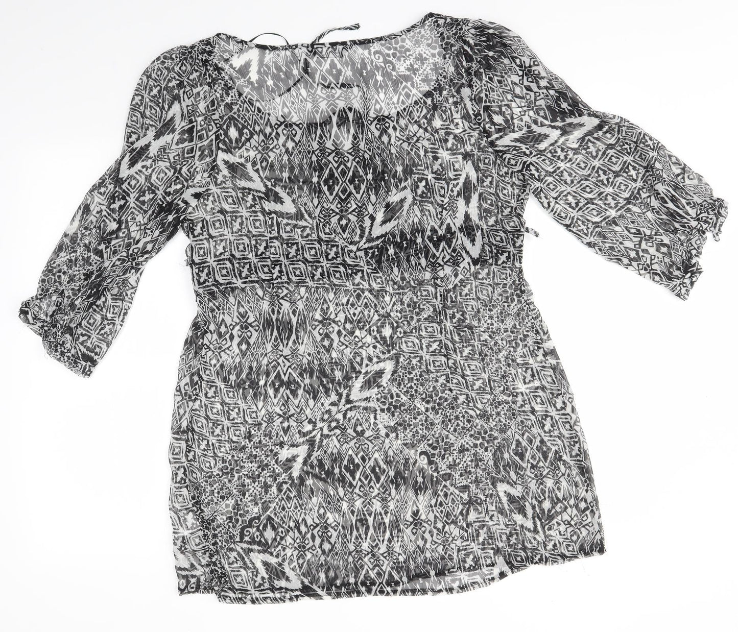 F&F Womens Multicoloured   Basic Blouse Size 12  - SHEER