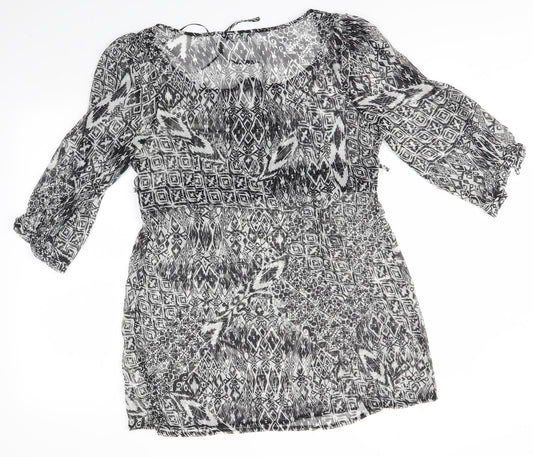 F&F Womens Multicoloured   Basic Blouse Size 12  - SHEER