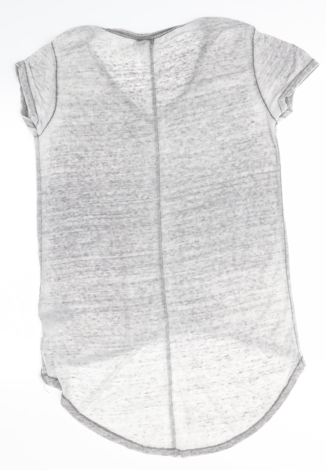 Womens UK Size S H&M Grey Basic T-Shirt