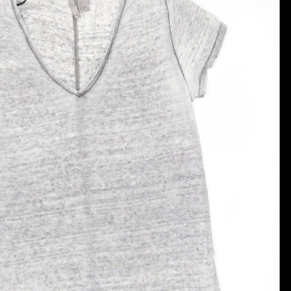 Womens UK Size S H&M Grey Basic T-Shirt