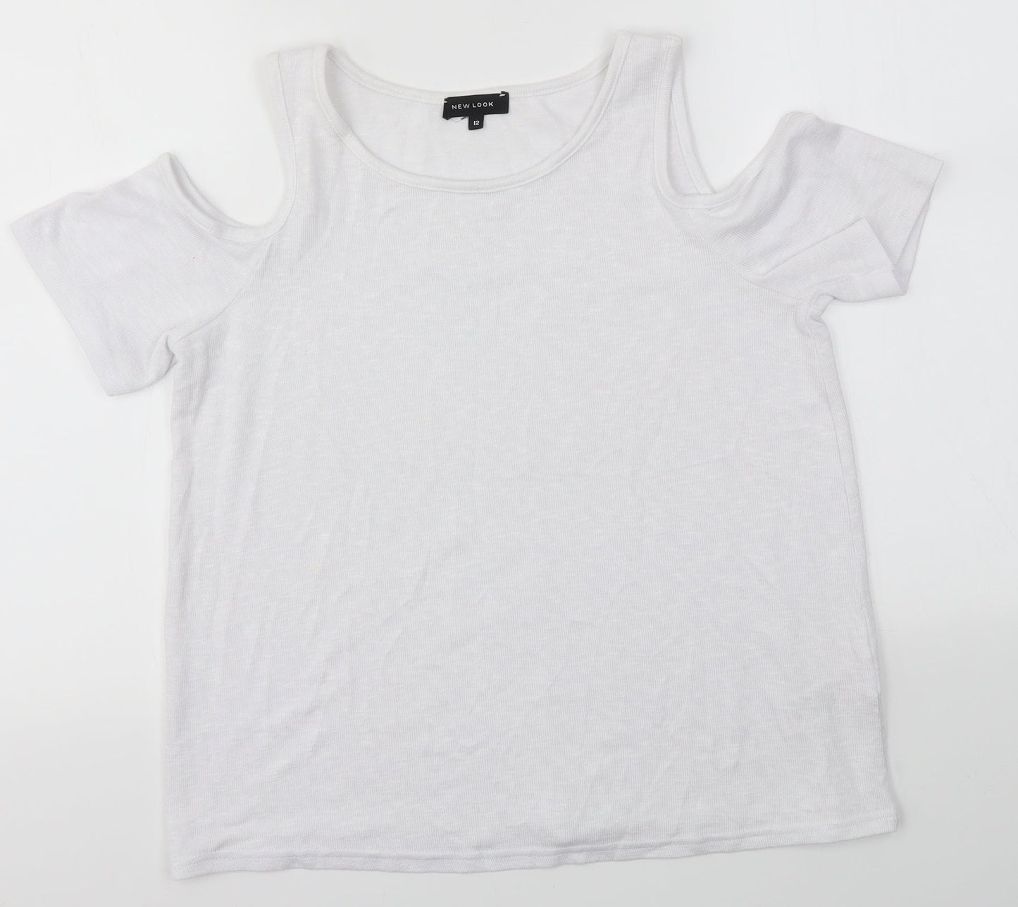 Womens UK Size 12 New Look White Basic Blouse
