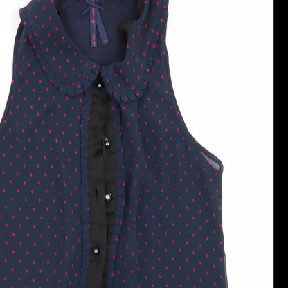 Womens UK Size 6 NEXT Blue Basic Blouse