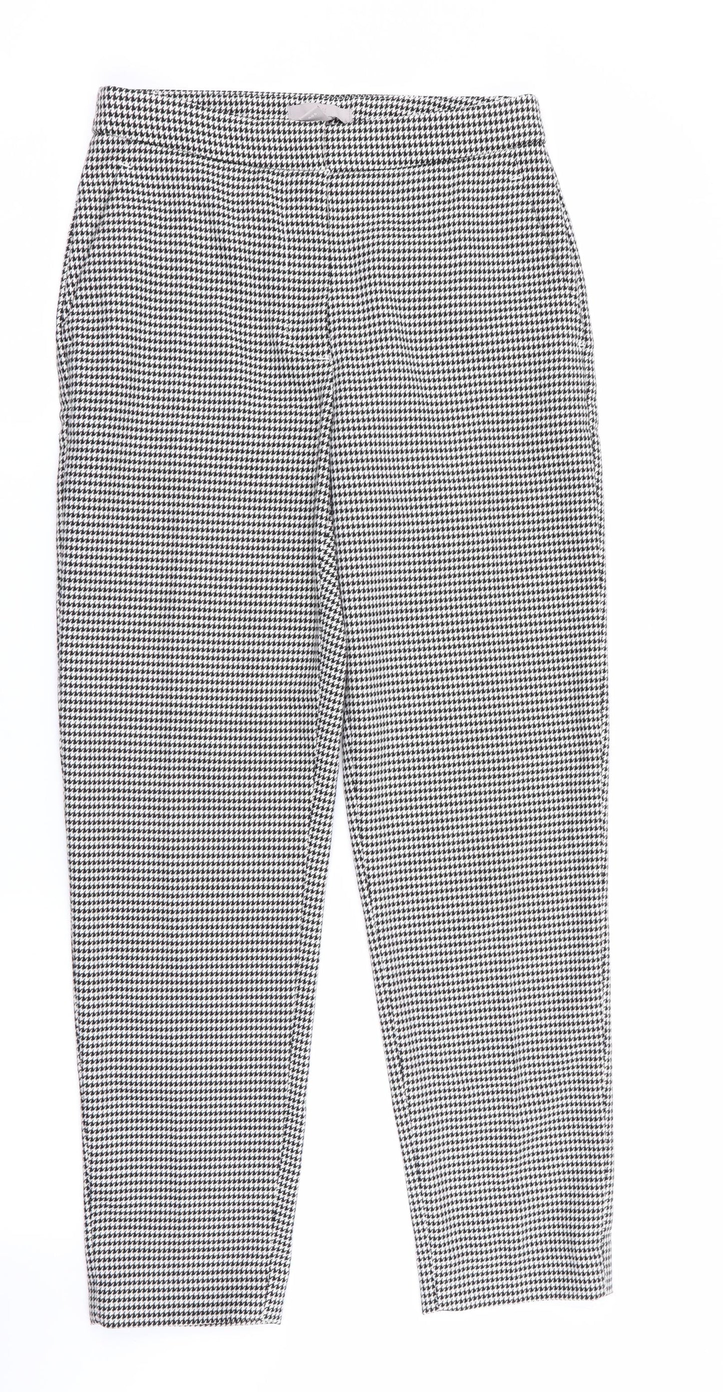 Womens UK Size 6 H&M Regular Fit Capri Black Trousers