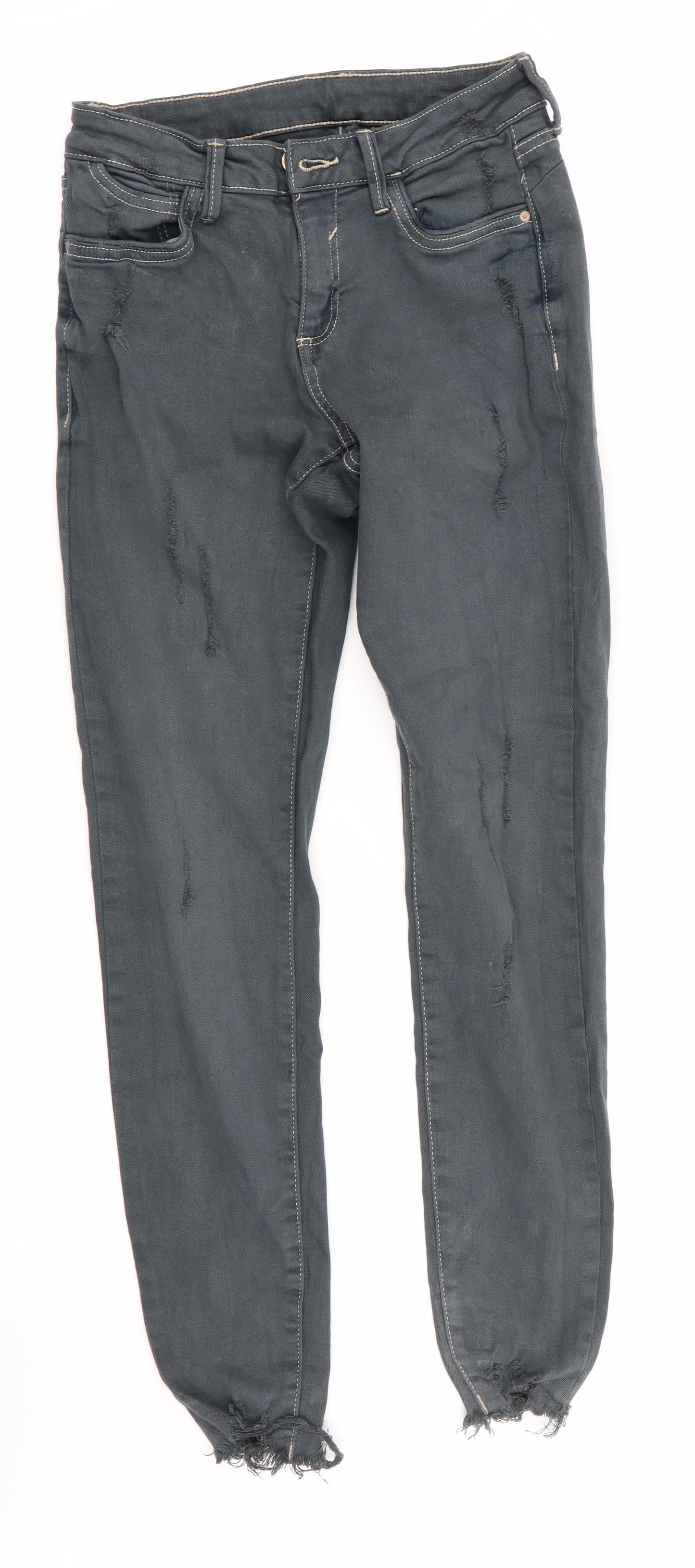Denim Co Womens Grey   Skinny Jeans Size 6 L28 in