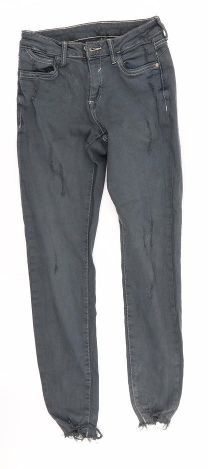 Denim Co Womens Grey   Skinny Jeans Size 6 L28 in