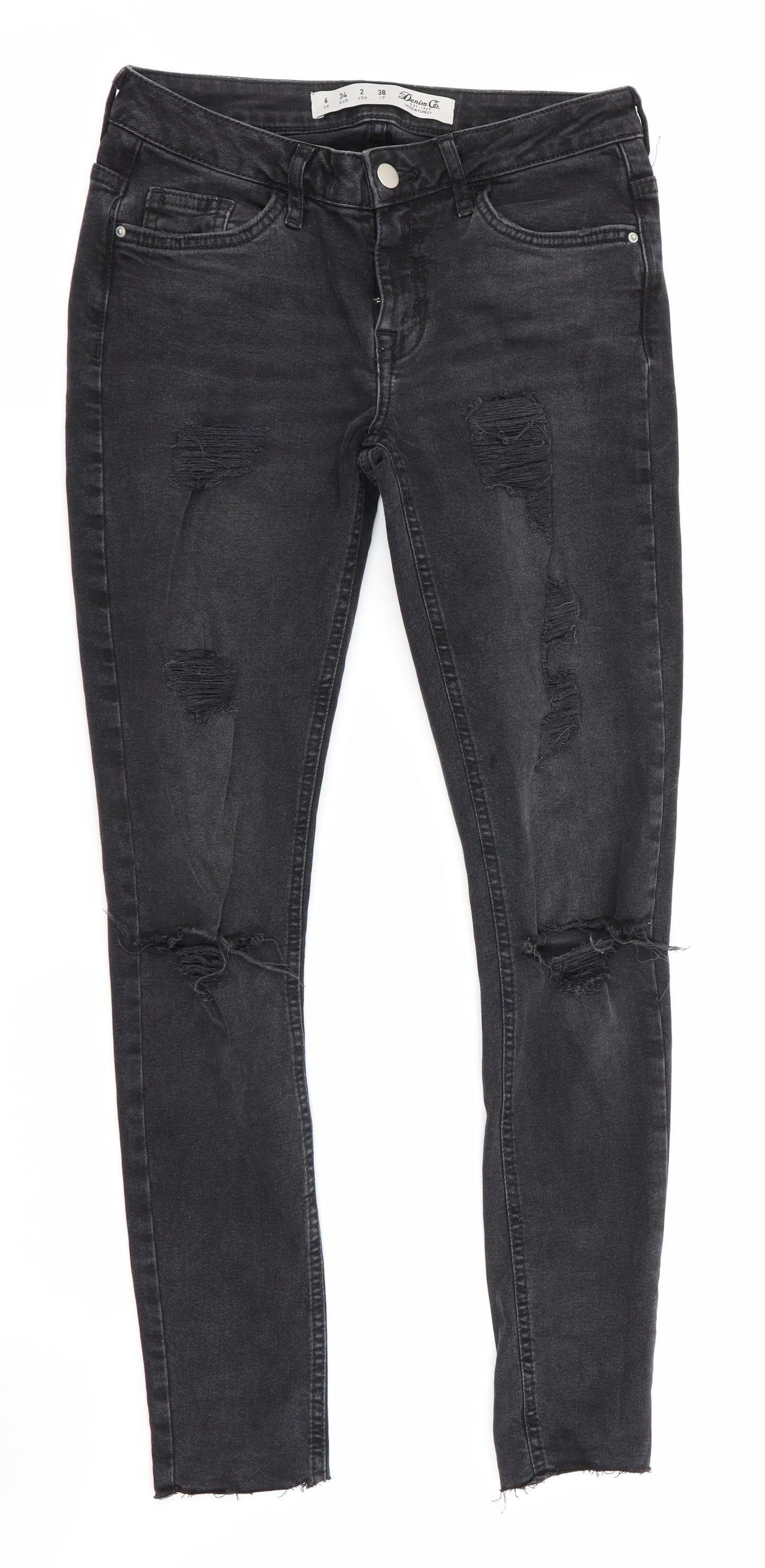 Denim Co Womens Black   Skinny Jeans Size 6 L27 in