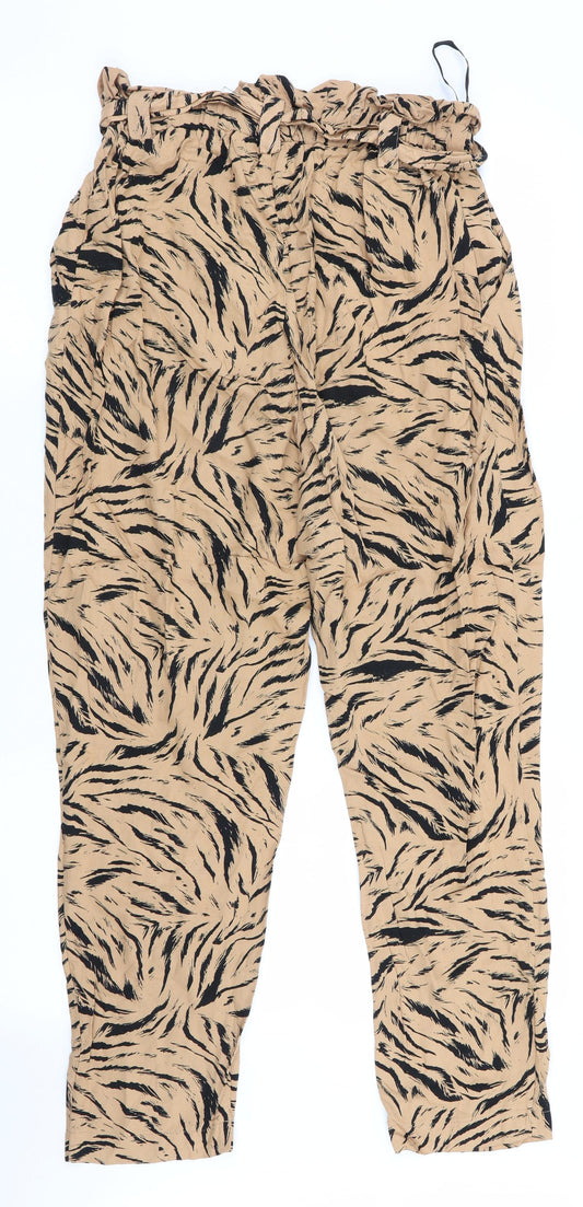 Womens UK Size 8 Dorothy Perkins Regular Fit Bloomer Brown Trousers