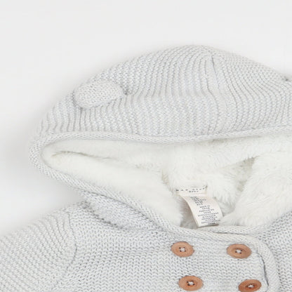 Max Studio  Girls Grey   Cardigan Jumper Size 2-3 Years  - Subtle shimmer effect