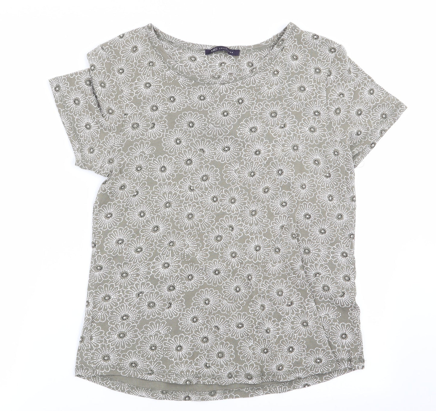 Womens UK Size  Marks and Spencer Green Basic T-Shirt