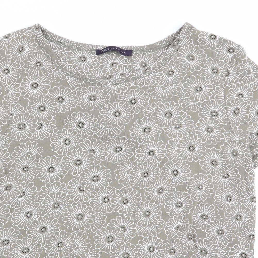 Womens UK Size  Marks and Spencer Green Basic T-Shirt