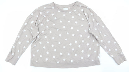Time to Dream Womens Brown Geometric   Pyjama Top Size XL  - Star Print