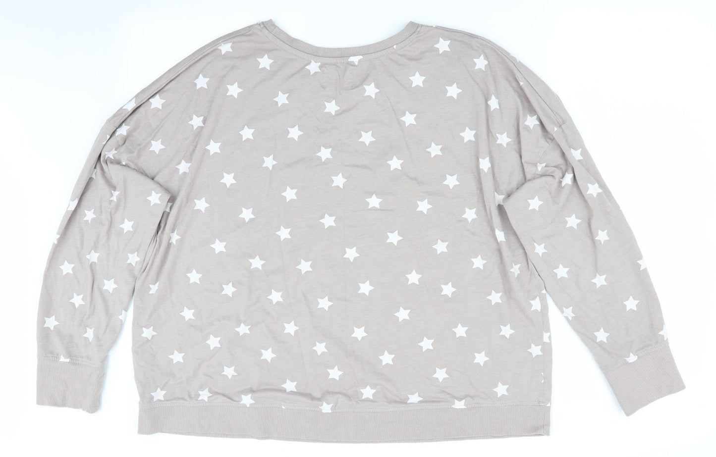 Time to Dream Womens Brown Geometric   Pyjama Top Size XL  - Star Print