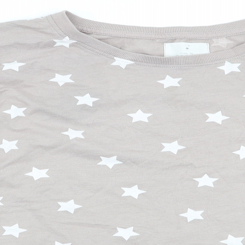 Time to Dream Womens Brown Geometric   Pyjama Top Size XL  - Star Print
