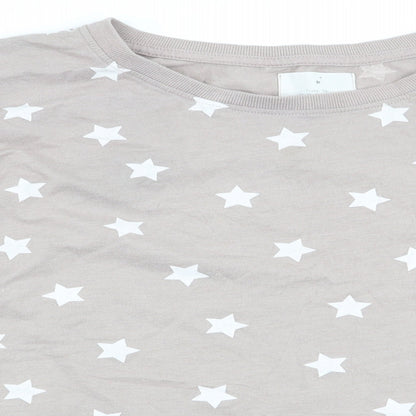 Time to Dream Womens Brown Geometric   Pyjama Top Size XL  - Star Print