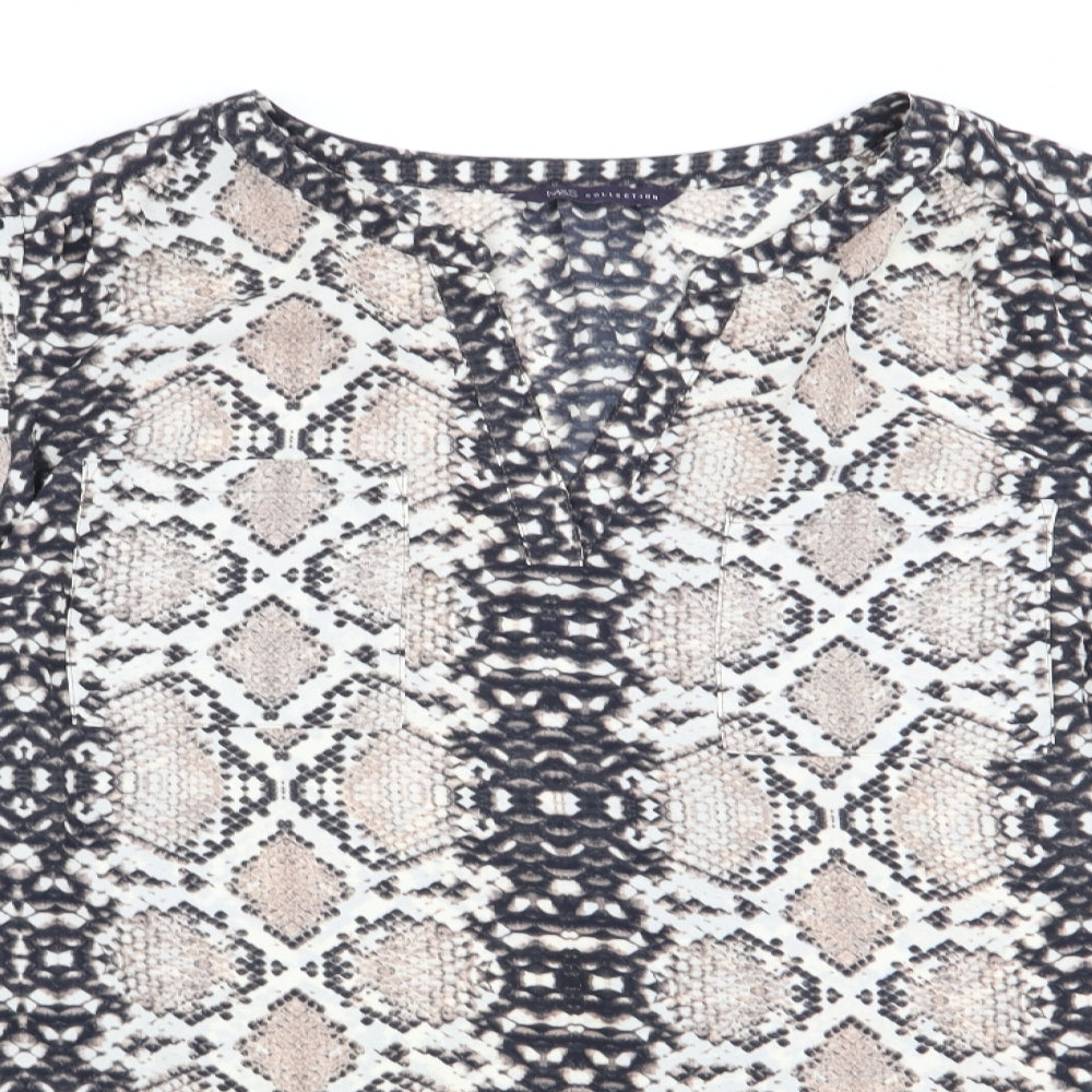 Womens UK Size  Marks and Spencer Black Tunic Blouse