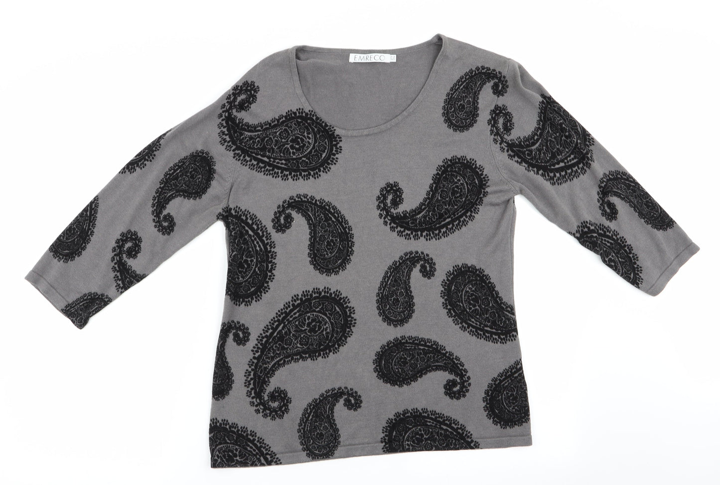 Womens UK Size 16 Emreco Grey Pullover Jumper