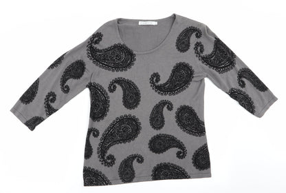Womens UK Size 16 Emreco Grey Pullover Jumper