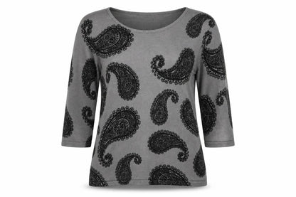 Womens UK Size 16 Emreco Grey Pullover Jumper