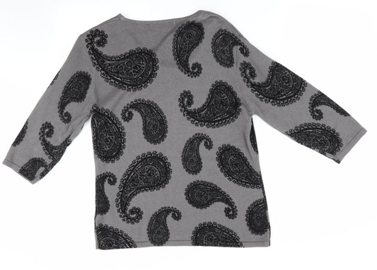 Womens UK Size 16 Emreco Grey Pullover Jumper