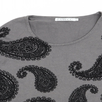 Womens UK Size 16 Emreco Grey Pullover Jumper