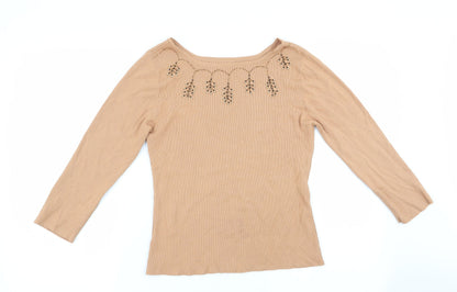 Womens UK Size  Preworn Brown Pullover Jumper