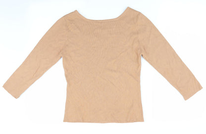 Womens UK Size  Preworn Brown Pullover Jumper