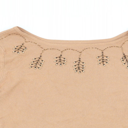 Womens UK Size  Preworn Brown Pullover Jumper