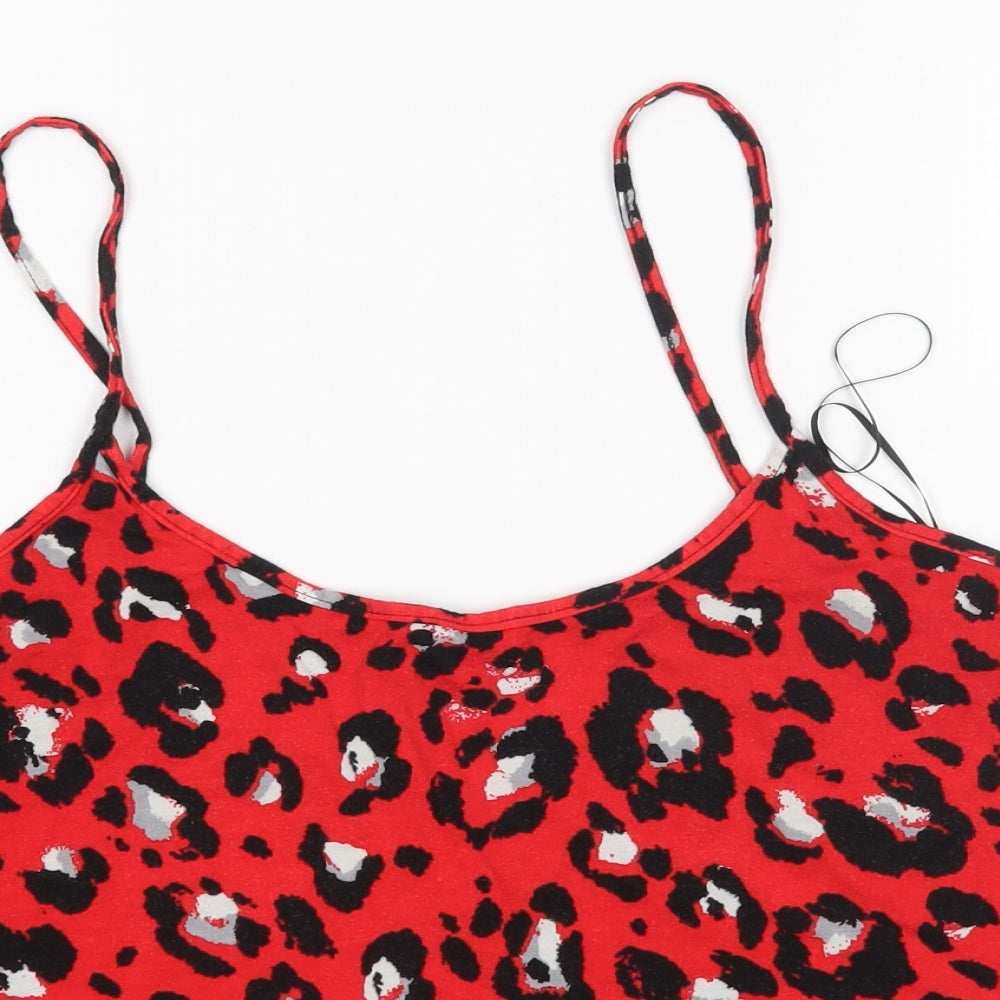Womens UK Size 14 New Look Red Basic Tank