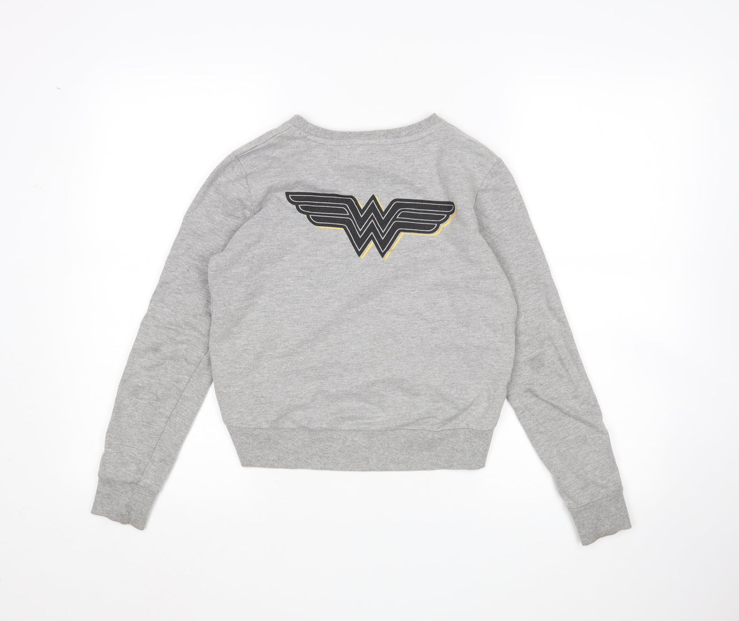 M&Co Girls Grey   Pullover Jumper Size 9-10 Years  - wonder woman
